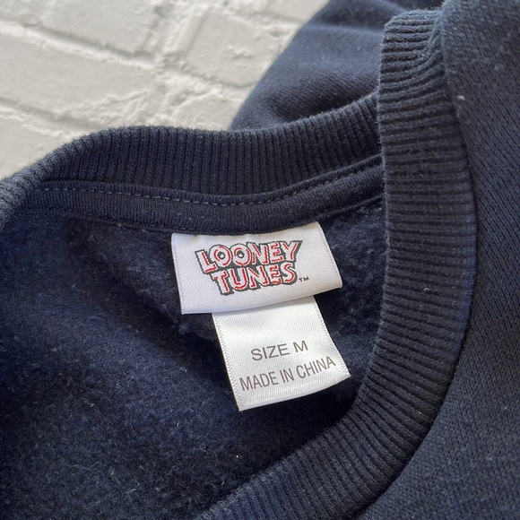 LOONEY TUNES | Tweety Bird navy fleece crew neck sweater - Picture 7 of 7
